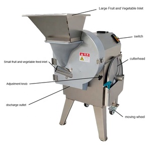 Cortadora de Verduras Multifuncional de Alta Eficiencia, Máquina para Rebanar, Picar y Triturar Vegetales para Uso Comercial - Product Image 3