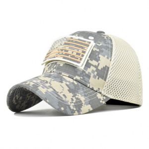 Wholesale Custom Camouflage Mesh Baseball Cap Summer America Flag Velcro <b>Patch</b> logo Camo Hats Trucker Hat - Product Image 1