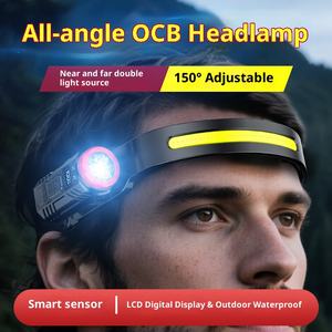 Linterna Frontal LED COB WOSEN, Material de Silicona, Sensor de Gestos Inteligente, Portátil, Recargable, Ajustable, Linterna Frontal para Caza - Product Image 2