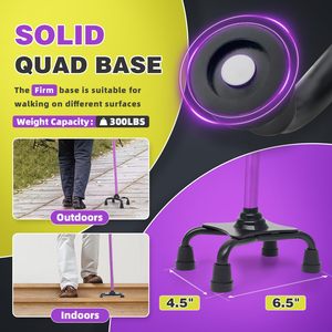 Có thể điều chỉnh Quad mía 4-pronged cơ sở Foam Padding grip thoải mái ráp đi Bộ thanh cho nam giới phụ nữ cao niên - Product Image 5