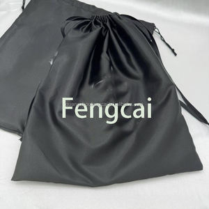 Bolsa de satén negra de lujo personalizada con cordón para gorras, sombreros, sujetadores, ropa interior y embalaje de viaje - Product Image 2