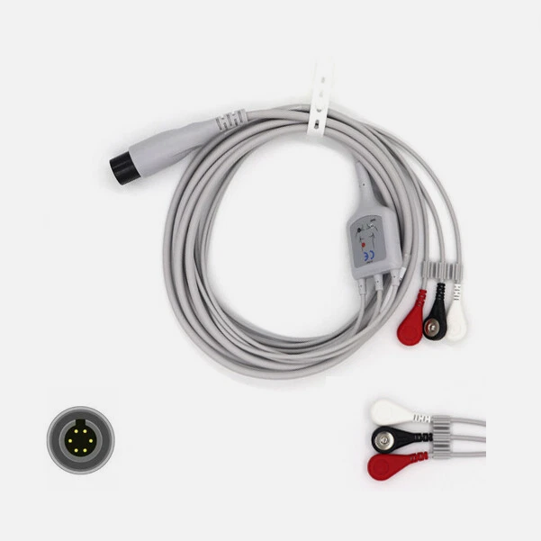 Repair Service  IEC ECG Connector Cable 6-pin 5-Lead ECG LeadWires 6-pin 5-Lead Video Connection Cable