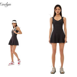 EVELYN özelleştirilebilir atletik tenis etek yetişkinler için kadın yaz pilili Yoga şort egzersiz koşu için OEM ODM - Product Image 2