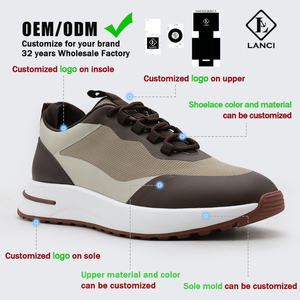LANCI Lederen Schoenenfabrikanten Heren Luxe Design Schoenen Hoge Kwaliteit Op Maat Gemaakte Running Sneakers - Product Image 6