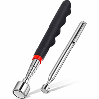 Antenne de poche télescopique, outils de ramassage magnétique, tige en acier inoxydable, tige de préhension pour vis métalliques, outils de réparation automobile, tige magnétique