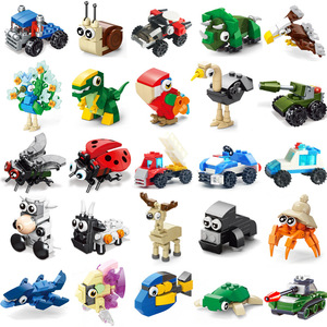 Blocchi da Costruzione per Bambini Lele Brothers 9100 in Plastica ABS, Uccelli, Dinosauri, Vita Marina, Insetti, Animali - Product Image 1