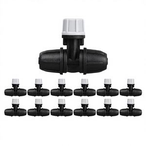 Système d'irrigation goutte-à-goutte <span class=keywords><strong>automatique</strong></span> pour jardin <span class=keywords><strong>avec</strong></span> 47 buses grises monobloc à trois voies verrouillables pour refroidissement - Product Image 1