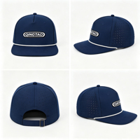 Casquette de golf sportive de haute qualité avec logo personnalisé, trous respirants, tissu sergé, légère, réglable avec fermeture auto-agrippante