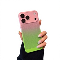Coque de téléphone PC ultra-fine et rafraîchissante pour 17 Pro Max, design premium, protection anti-chute, design color-block