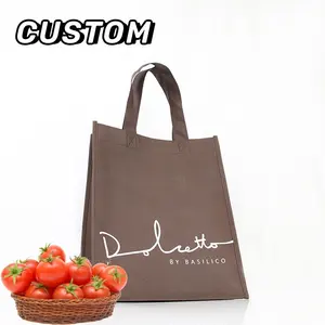 China Factory Supply Heavy Duty Shopping Standing Non Woven Frbric Bags Tote Bag With Logo