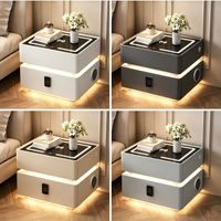 Meuble de rangement multifonctionnel moderne et minimaliste en bois massif pour chambre à coucher, idéal pour les locations, avec table de chevet intelligente