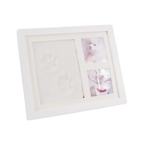 Cadre photo commémoratif pour empreintes de pattes d'animaux, cadre en bois, imperméable, pour table, pour chiens et chats