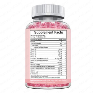 Gummies de collagène et de vitamines naturels de haute qualité sans gluten avec soutien immunitaire, traitement anti-rides et hydratation de la <span class=keywords><strong>peau</strong></span> - Product Image 2