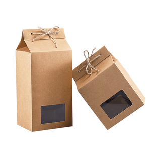 Boîte cadeau pour emballage de thé, boîte en <span class=keywords><strong>papier</strong></span> pliable universelle <span class=keywords><strong>vide</strong></span>, <span class=keywords><strong>papier</strong></span> kraft avec fenêtre, emballage simple pour aliments et boissons avec corde en chanvre - Product Image 2