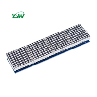 MAX7219 Modul Dot Matrix Mikrokontroler 4 dalam Satu Layar dengan Garis 5P Merah Hijau Biru untuk Arduino