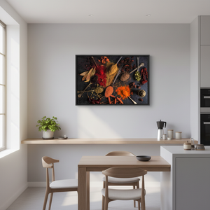 Printed Spices Wall Art: Modern Decor Canvas for Kitchen,1P-<b>Black</b> <b>Framed</b> - Product Image 3