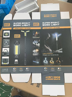 Lampe de travail télescopique 3 panneaux en alliage d'aluminium 2500Lm trépied Lampe de travail USB magnétique pour camping garage Lampe de travail LED rechargeable