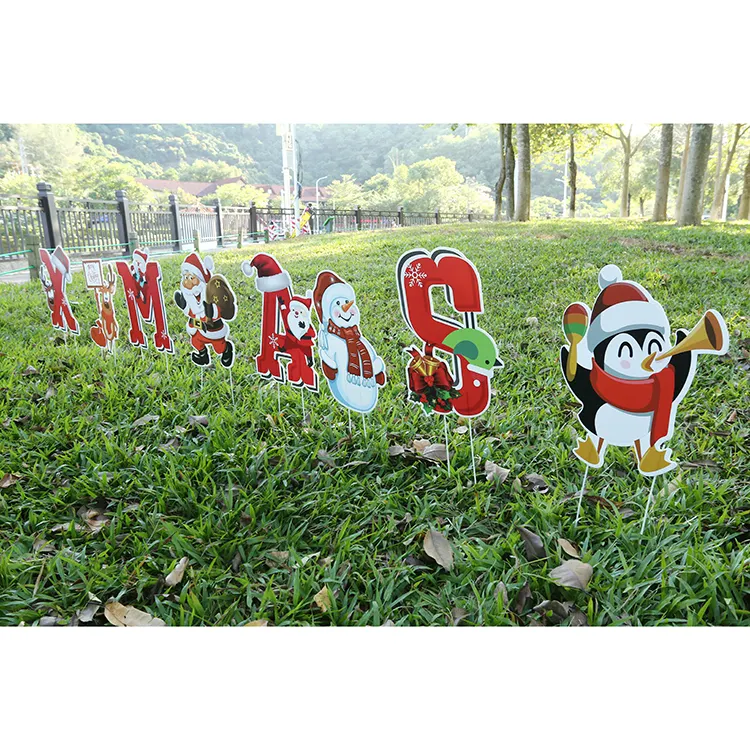 new style yard signs christmas lawn sign corrugated christmas yard sign