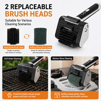 Brosse de nettoyage électrique rotative pour barbecue, professionnelle, sans fil, rechargeable, brosse de nettoyage électrique rotative pour barbecue