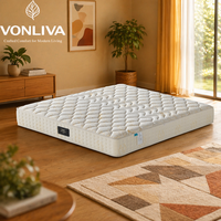 Matelas double VONLIVA en gros, matelas à ressorts ensachés de qualité supérieure, confortable et roulé pour un sommeil réparateur