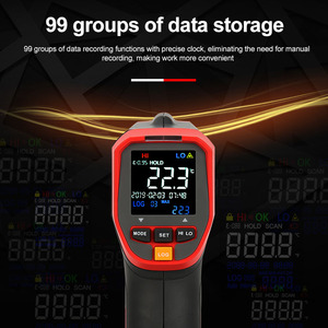 ترمومترات رقمية بالأشعة تحت الحمراء 303d + ترمومترات صناعية غير تلامس ليزر Gun -32 ℃-1.8 ℃-℃ عقد البيانات - Product Image 6