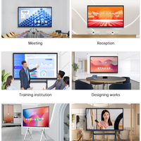 Tableau blanc interactif 4K de 86 pouces, écran tactile Android, écran LCD intelligent pour salle de classe, réunion, conférence