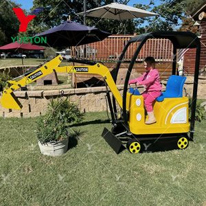<span class=keywords><strong>Mini</strong></span> excavadora eléctrica Paseos para niños Parque de atracciones Juegos de juguete con fibra de vidrio y materiales metálicos - Product Image 2