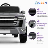 Voiture électrique à quatre roues motrices pour enfants GEEN, télécommande, double siège, rechargeable, grand véhicule tout-terrain pour garçons et filles