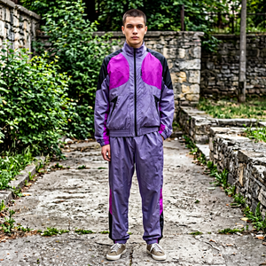 Conjuntos de Dos Piezas de Chaqueta Cortavientos de Invierno Personalizados al por Mayor, Trajes Deportivos Sólidos, Impermeables, Transpirables y Ligeros para Hombre - Product Image 1