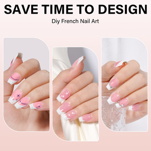 <span class=keywords><strong>Uñas</strong></span> Postizas Cortas y Afiladas Estilo Francés, 180 Piezas, Elegantes Balladina, <span class=keywords><strong>Uñas</strong></span> Acrílicas Reutilizables al por Mayor para Salón - Product Image 5