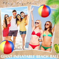 Ballon de plage géant gonflable en PVC - Couleur et logo personnalisables - Jouet aquatique surdimensionné pour adultes pour piscine et plage
