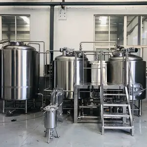 مصنع تخمير البيرة 600L 6HL 5BBL SUS304 جهاز تسخين بالبخار مزود بعصي