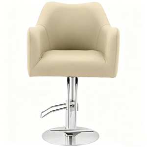 Ensemble <span class=keywords><strong>de</strong></span> fauteuils <span class=keywords><strong>de</strong></span> salon ergonomiques en cuir beige et marron, design moderne, pour salon <span class=keywords><strong>de</strong></span> coiffure féminin, équipement <span class=keywords><strong>de</strong></span> beauté - Product Image 2