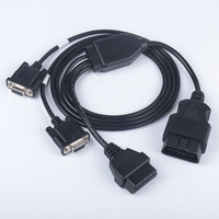 Cable OBD2 de 16 pines macho a 2 DB9 y OBD de 16 pines hembra