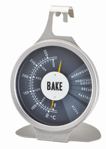 เครื่องวัดอุณหภูมิเตาอบแบบหมุนสแตนเลสในครัวเรือนพร้อมตะขอและฐานแผง - Product Image 3