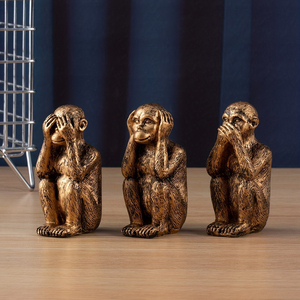 Figuras de resina al por mayor de las Tres Monjas Sabanas (<span class=keywords><strong>No</strong></span> ven, <span class=keywords><strong>no</strong></span> hablan, <span class=keywords><strong>no</strong></span> oíen) para decoración del hogar, artesanía y diseño creativo. - Product Image 3