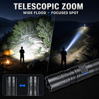 Lampe de travail LED étanche en alliage d'aluminium 5440, faisceau réglable, zoom, Type-C, rechargeable 1800 mAh pour réparation automobile et garage