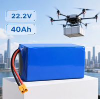 Paket Baterai Lithium Ion 22.2V 40Ah 400Wh/kg Jangkauan Jauh untuk Drone UAV, Detektor UAV, UAV VTOL, UAV Sayap Tetap, dan Motor UAV