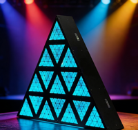 Projecteur de scène rétro DMX512 RGB LED en aluminium, matrice triangulaire IP33 pour événements, clubs, concerts, discothèques