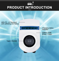 Estación de Carga para Vehículos Eléctricos AC, 16A 32A, Tipo 2, Estándar Europeo, Cargador EV con Funciones Completas OCPP 1.6j, 22KW 230V/400V, Nueva Energía