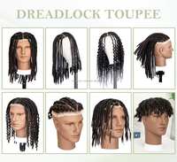 Originea Factory Perruque Homme en Cheveux Brésiliens, Système de Remplacement Capillaire pour Hommes avec Tresses Rasta, Cornrows ou Box Braids