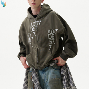 Felpa con Cappuccio Oversize Unisex in Cotone 100% French Terry, Stampa Personalizzata, Ricamo 3D, Stile Y2K, Pesante e Lavata - Product Image 4