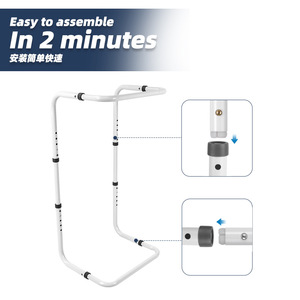 Support de couette de type C en alliage d'aluminium, hauteur réglable 64-84 cm, support de chevet pour chambre à coucher - Product Image 3