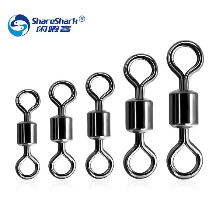 210pcs/box Fishing Rolling Barrel Swivel Fishing