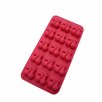 Individuelle 3d Antihaft-BPA-freie Fruchtgeläform Silikonkuchenform, Kinder handgemachte Plätzchenform