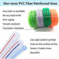 Tuyau flexible tressé en fibre de PVC de haute qualité d'usine 1/4 ''3/8'' 1/2 ''3/4'' 1 ''2'' 3 ''pour jardin eau air carburant gazole