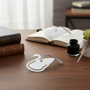 Decorazione a Forma di Cigno, Ornamento in Metallo, Accessorio per Scrivania da Ufficio - Product Image 3