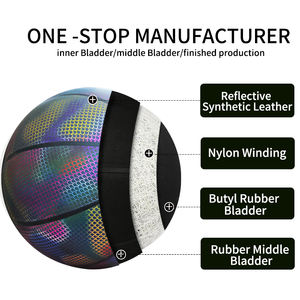 Ballon <span class=keywords><strong>de</strong></span> <span class=keywords><strong>basket</strong></span> réfléchissant supérieur Lydoo, taille 6/7, ballon <span class=keywords><strong>de</strong></span> <span class=keywords><strong>basket</strong></span> lumineux, utilisation jour et nuit, fabricant OEM, taille personnalisée 7 - Product Image 3