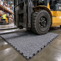 Langlebige Ineinandergreifende Gummi-Bodenplatten, Industrielle Schwerlast-Gummimatten für Werkstatt Garage Fabrik Lager
