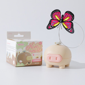 Juguete electrónico transfronterizo para gatos Miao Xin Bao, varita con mariposa eléctrica giratoria 360° y cerdito Dudu, en caja - Product Image 6